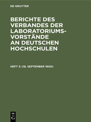 cover image of (18. September 1900)